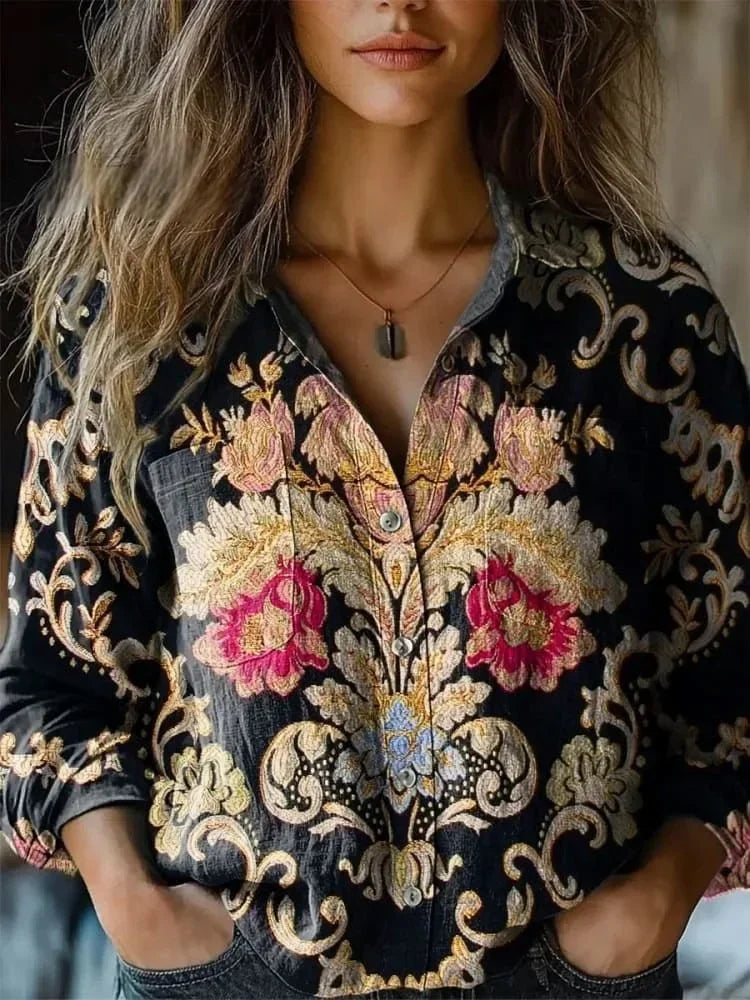 Lillian | Bohemian Print Blouse