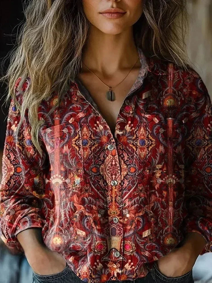Valentina | Bohemian Print Blouse