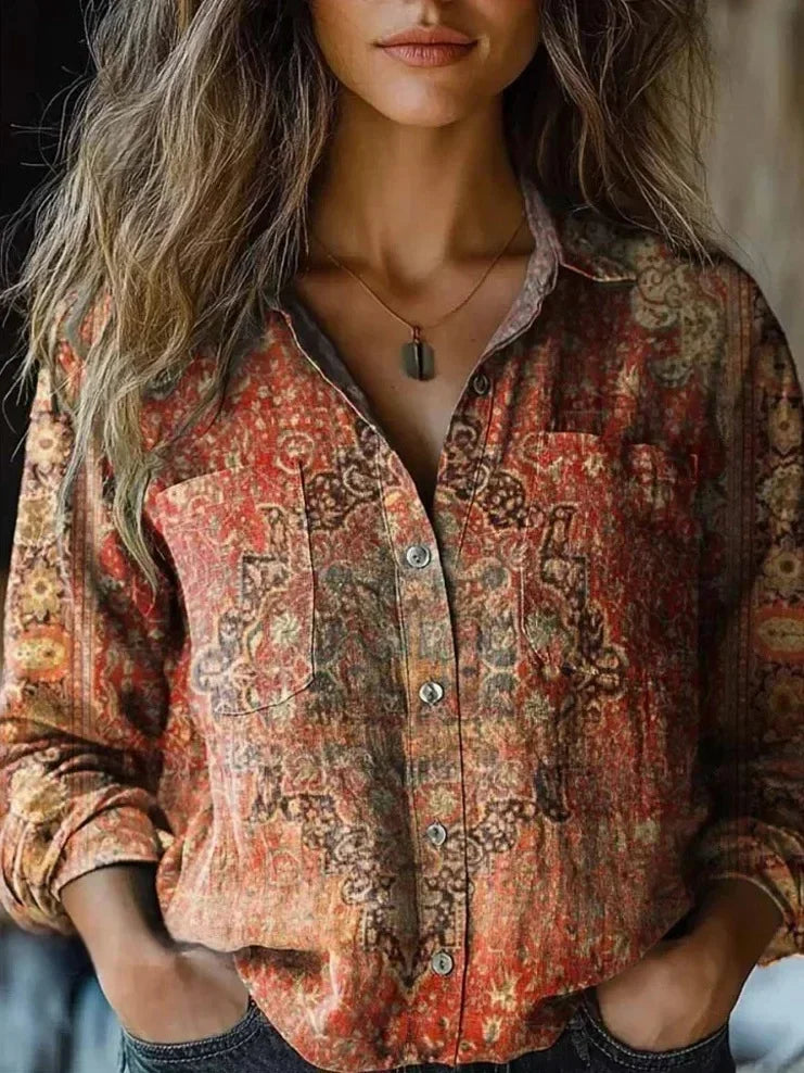 Elena | Bohemian Print Blouse