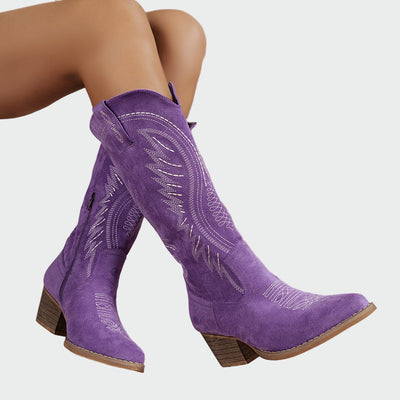 Vanessa | Orthopedic Suede Cowboy Boots