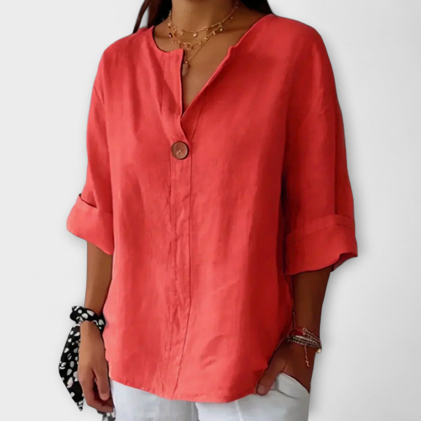 Hannah | Elegant V-Neck Blouse