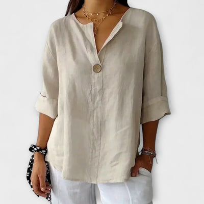 Hannah | Elegant V-Neck Blouse