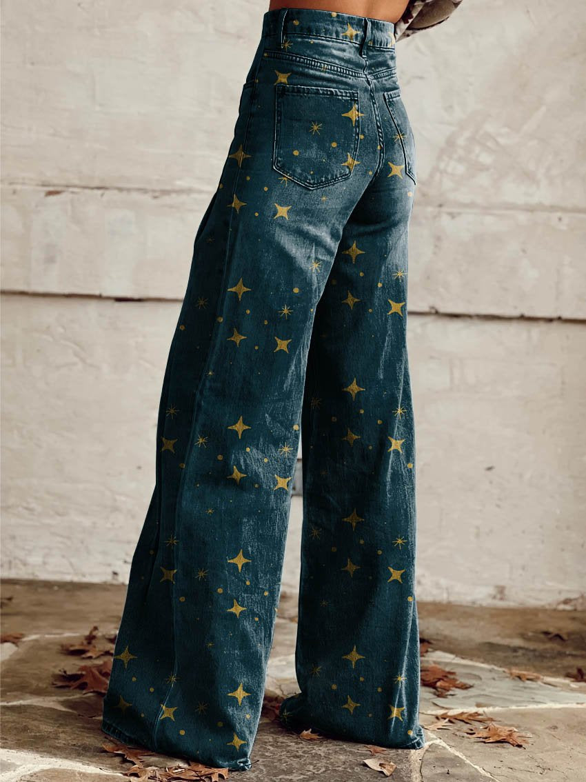 Chloe | Starry Wide-Leg Jeans