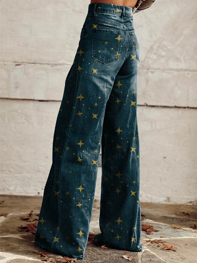 Chloe | Starry Wide-Leg Jeans