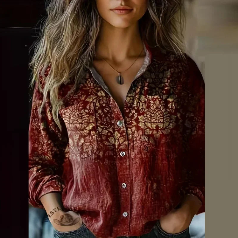 Luna | Bohemian Print Blouse