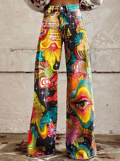 Vanessa | Vibrant Wide-Leg Jeans