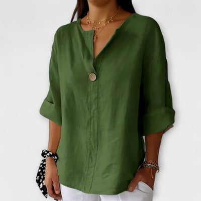 Hannah | Elegant V-Neck Blouse