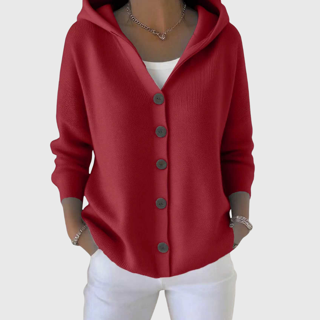 Olivia | Hooded Knit Cardigan