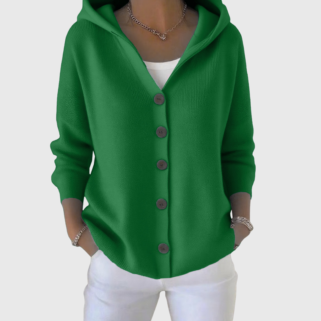 Olivia | Hooded Knit Cardigan