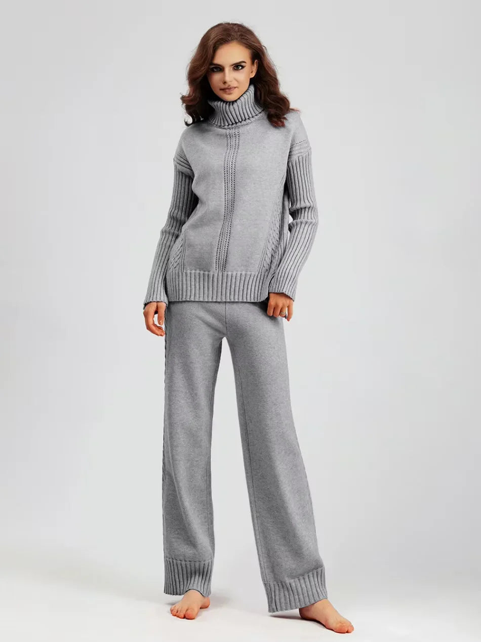 Rachel | High-Neck Knit Lounge Set