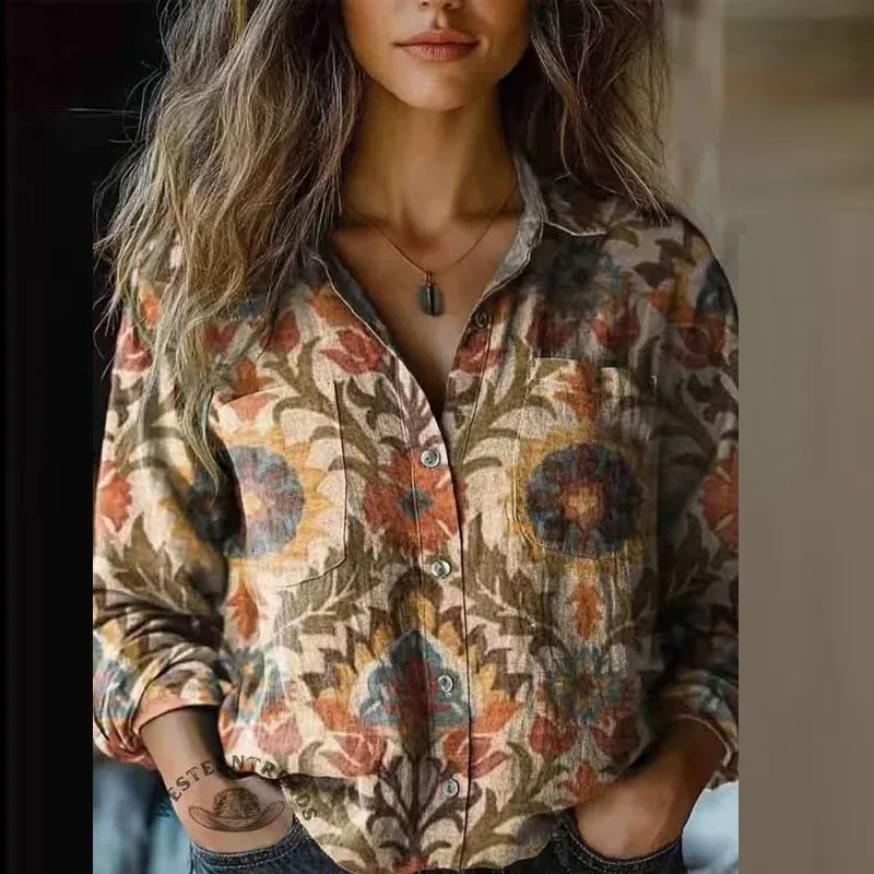 Violet | Bohemian Print Blouse