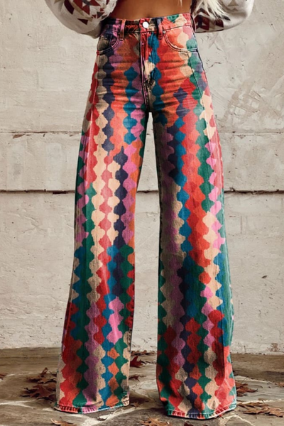 Megan | Vibrant Wide-Leg Pants