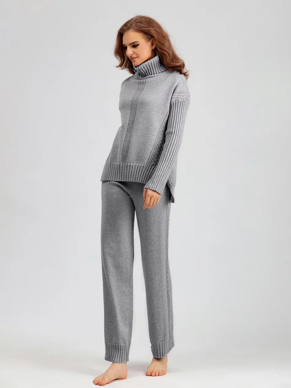 Rachel | High-Neck Knit Lounge Set