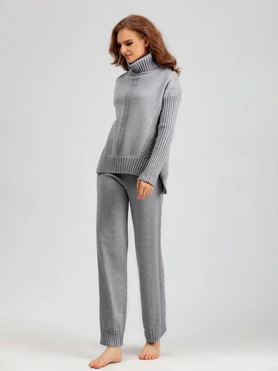 Rachel | High-Neck Knit Lounge Set