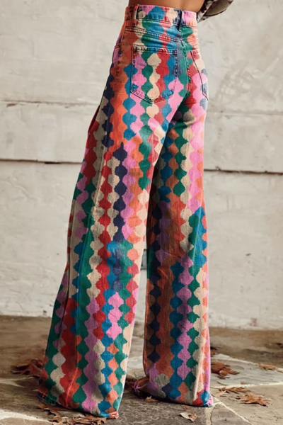 Megan | Vibrant Wide-Leg Pants