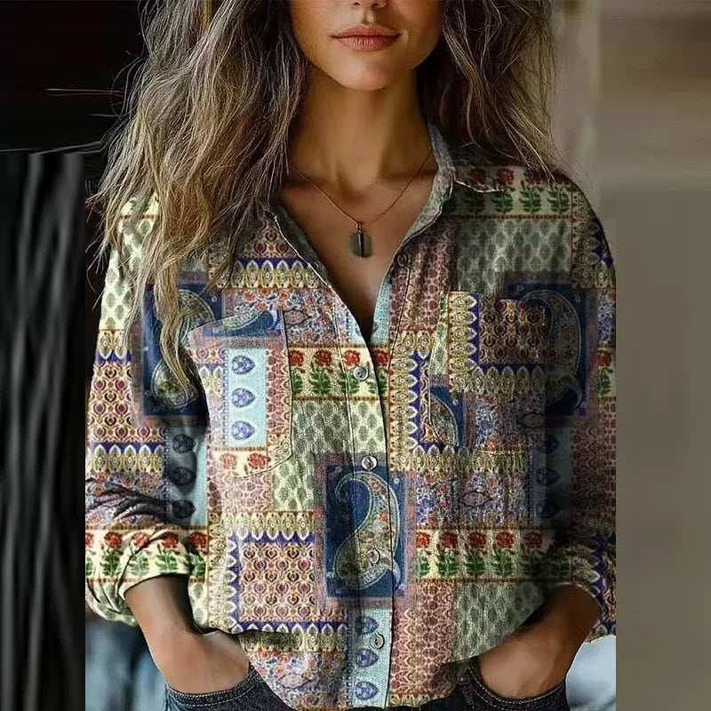 Elizabeth | Bohemian Print Blouse