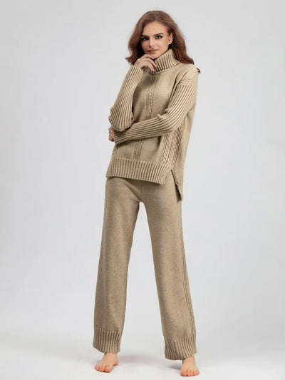 Rachel | High-Neck Knit Lounge Set
