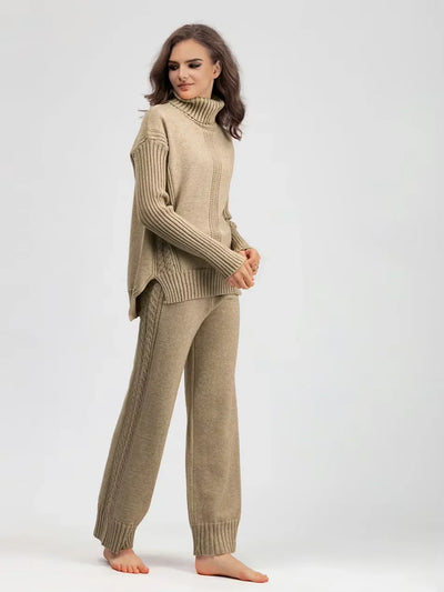 Rachel | High-Neck Knit Lounge Set
