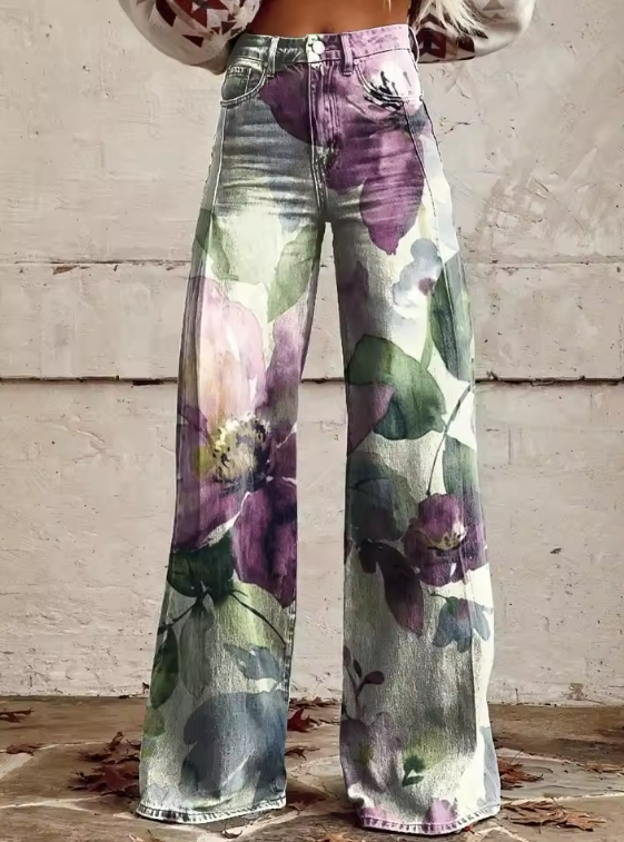 Sophia | Flowing Floral Pants