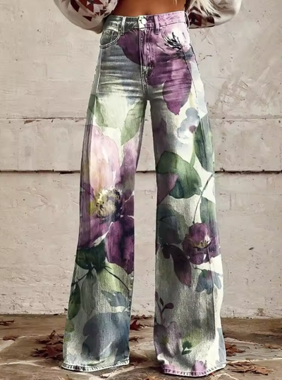Sophia | Flowing Floral Pants