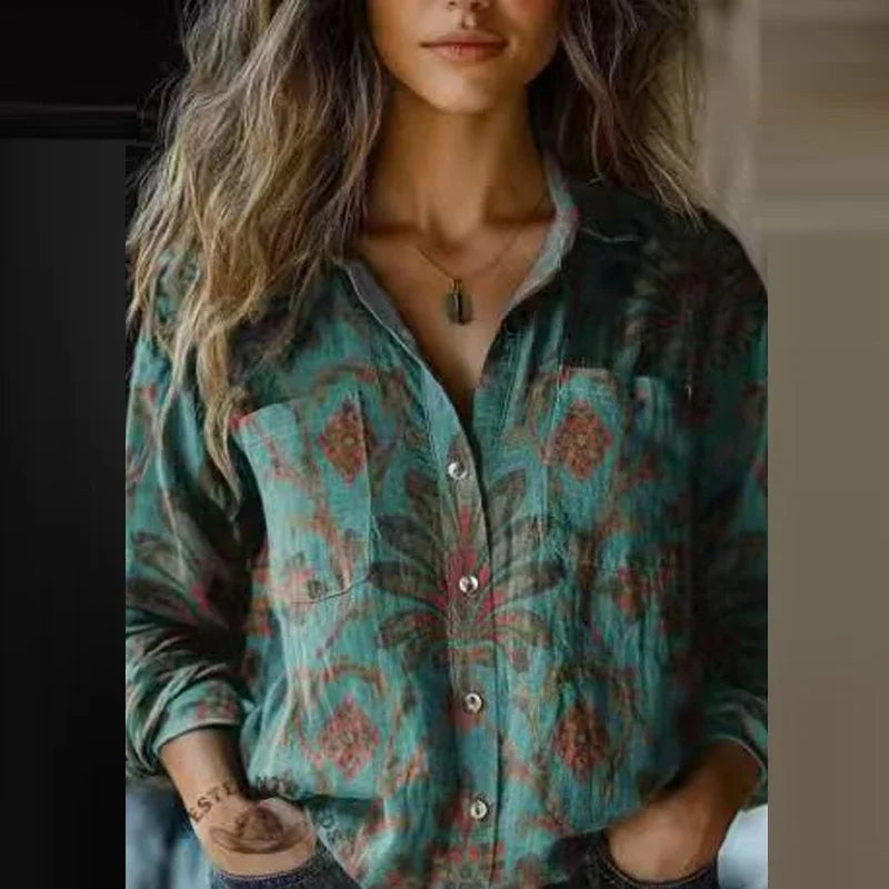 Emily | Bohemian Print Blouse