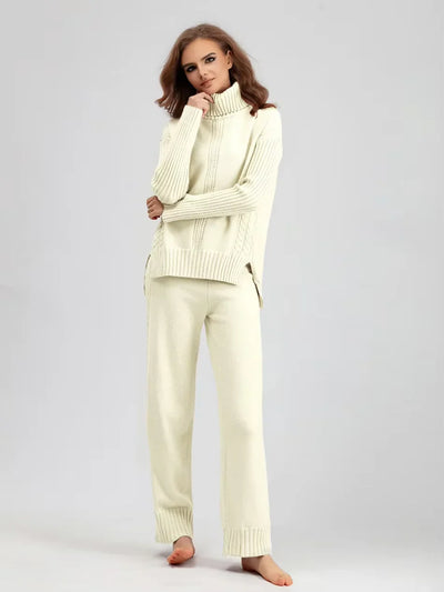 Rachel | High-Neck Knit Lounge Set