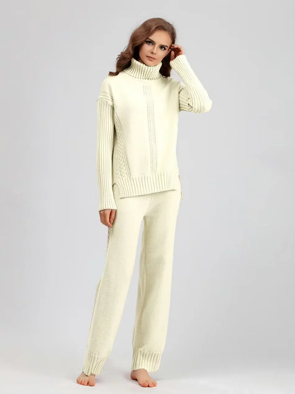 Rachel | High-Neck Knit Lounge Set