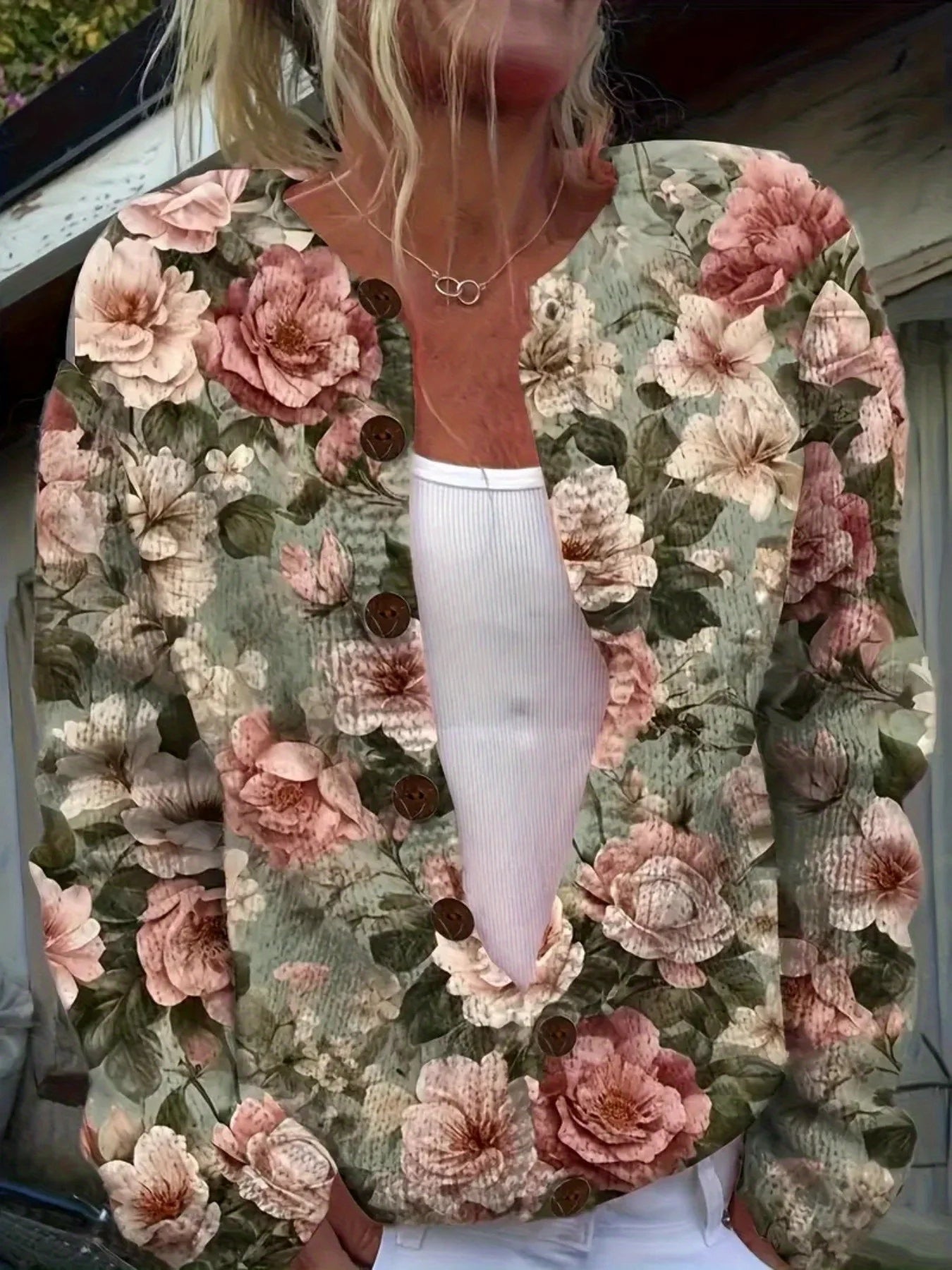 Ruby | Floral Knit Cardigan