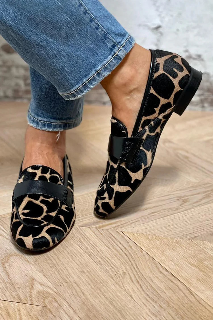 Samantha | Animal Print Loafers
