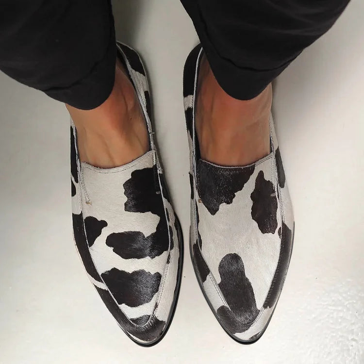 Melissa | Orthopedic Cow Print Slip-Ons