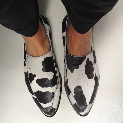 Melissa | Orthopedic Cow Print Slip-Ons
