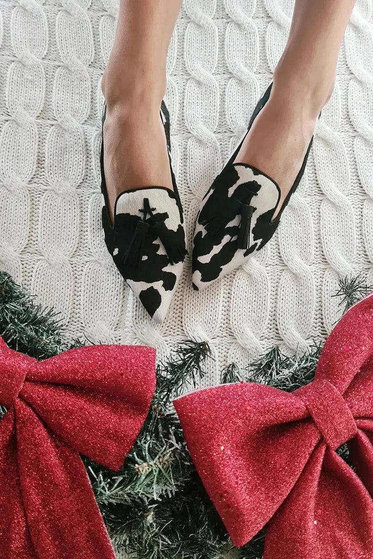 Tina | Orthopedic Cow Print Loafers