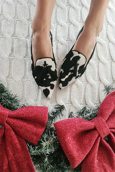 Tina | Orthopedic Cow Print Loafers