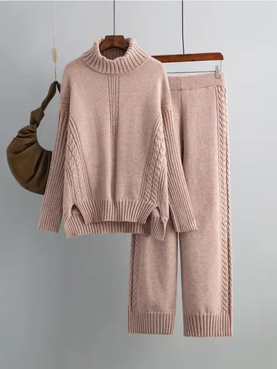 Rachel | High-Neck Knit Lounge Set