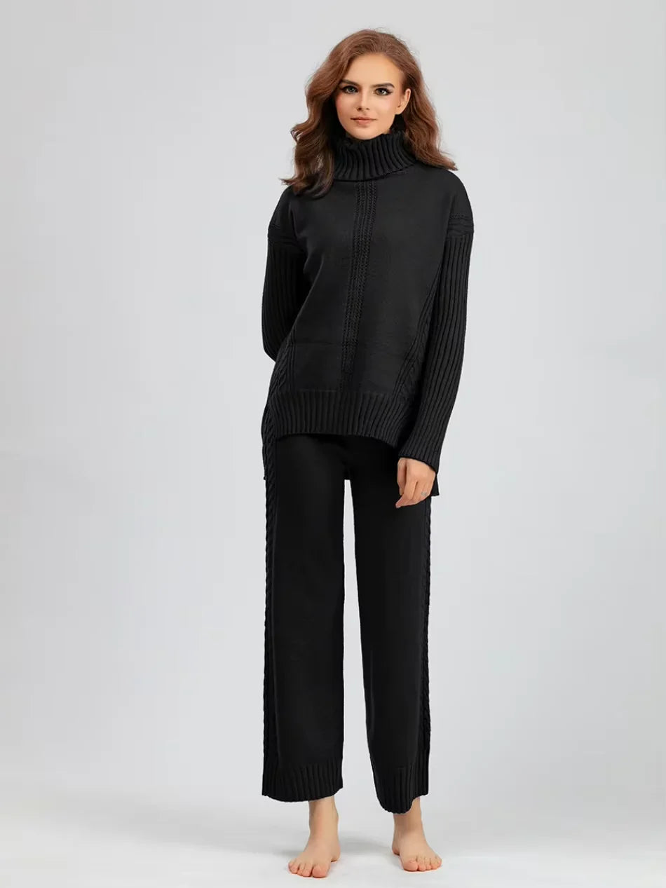 Rachel | High-Neck Knit Lounge Set