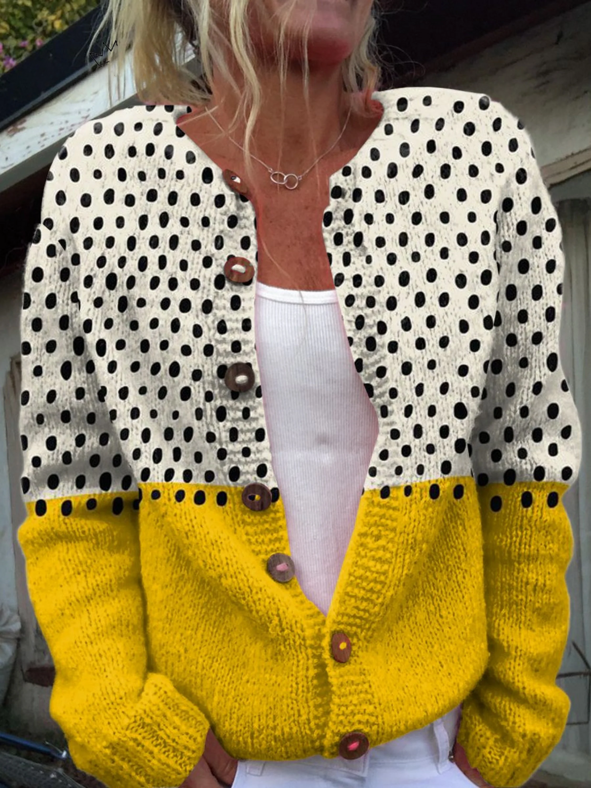Mavis | Dotted Sunshine Sweater