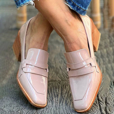 Samantha | Stylish Wide Heeled Loafers