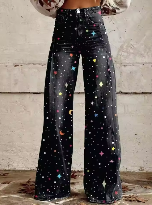Lydia | Starry Wide-Leg Jeans