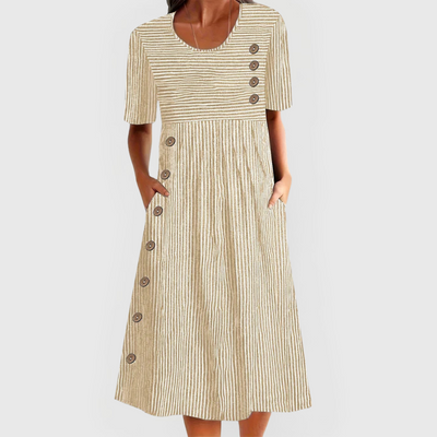 Mia | Stylish Striped Midi