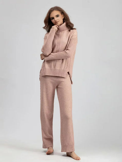Rachel | High-Neck Knit Lounge Set