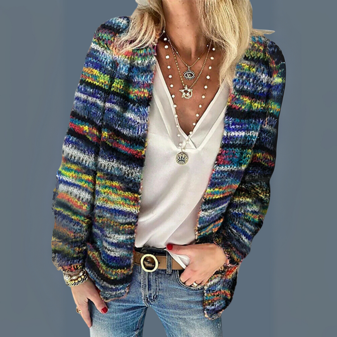 Mia | Vibrant Striped Cardigan