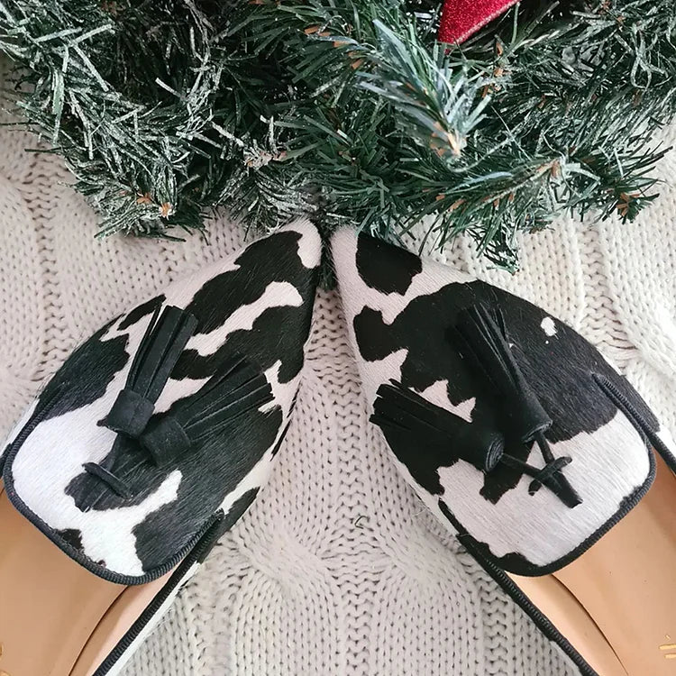 Tina | Orthopedic Cow Print Loafers