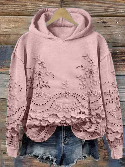 Cheryl | Lace-Trimmed Cozy Sweater