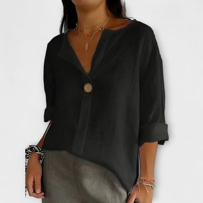 Hannah | Elegant V-Neck Blouse