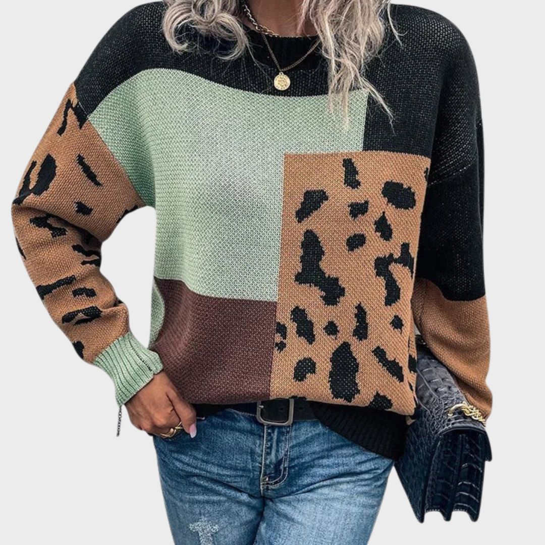 Lydia | Leopard Knit Pullover