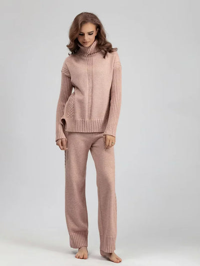 Rachel | High-Neck Knit Lounge Set