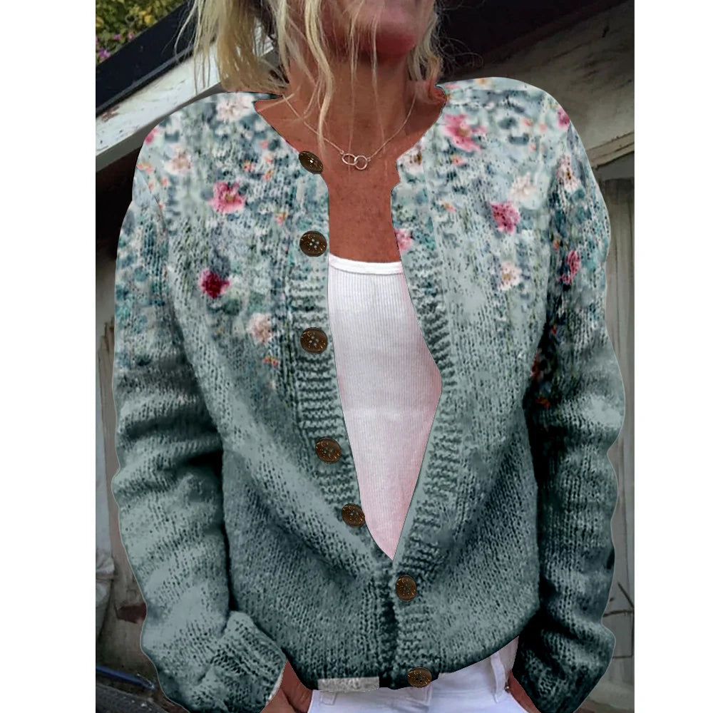 Layla | Floral Knit Cardigan