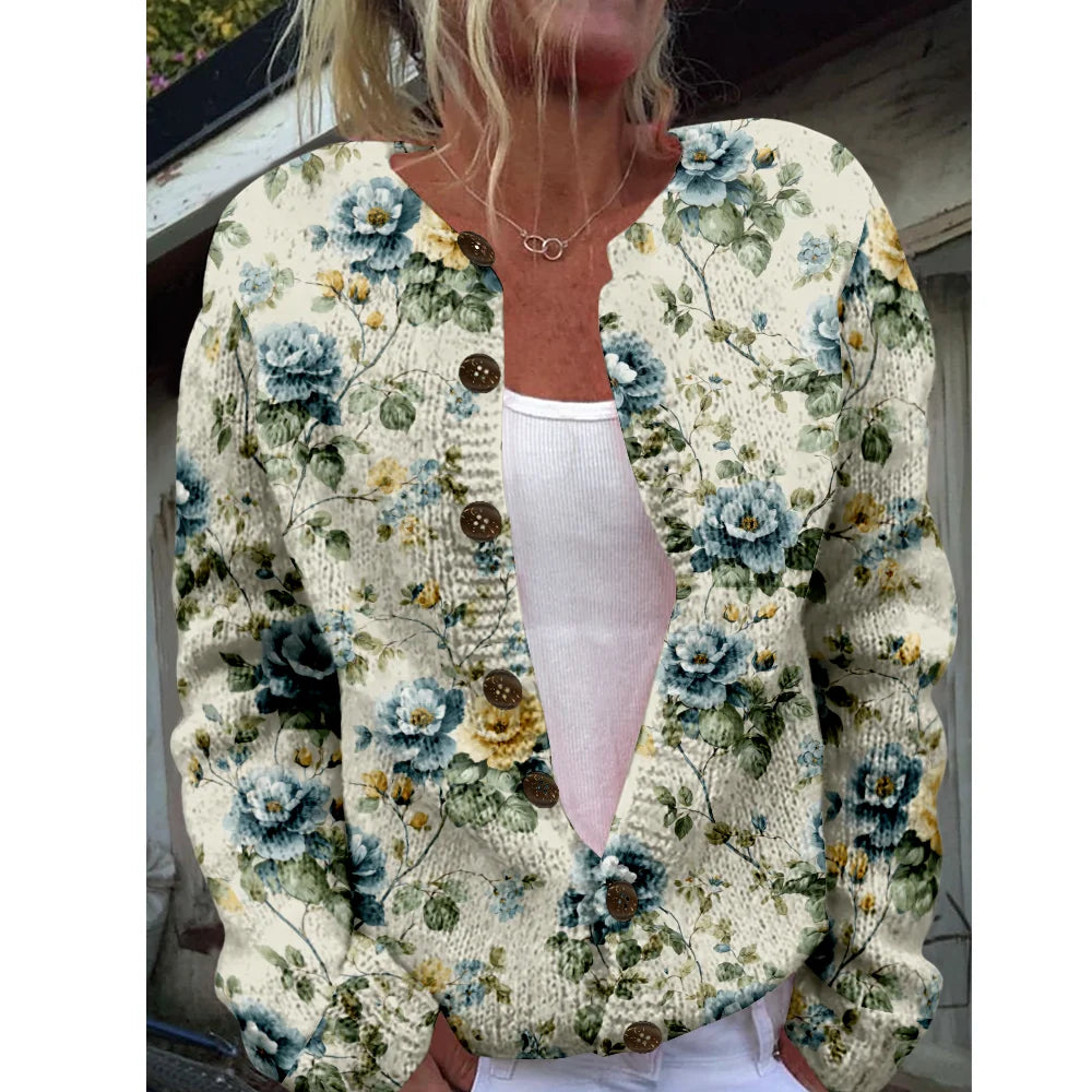 Gianna | Floral Knit Cardigan
