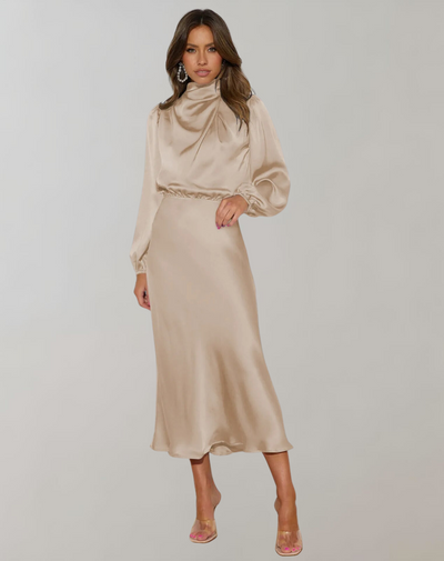 Hazel | Satin Long Dress