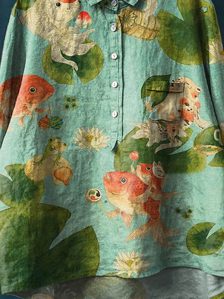 Holly | Artistic Fish Shirt